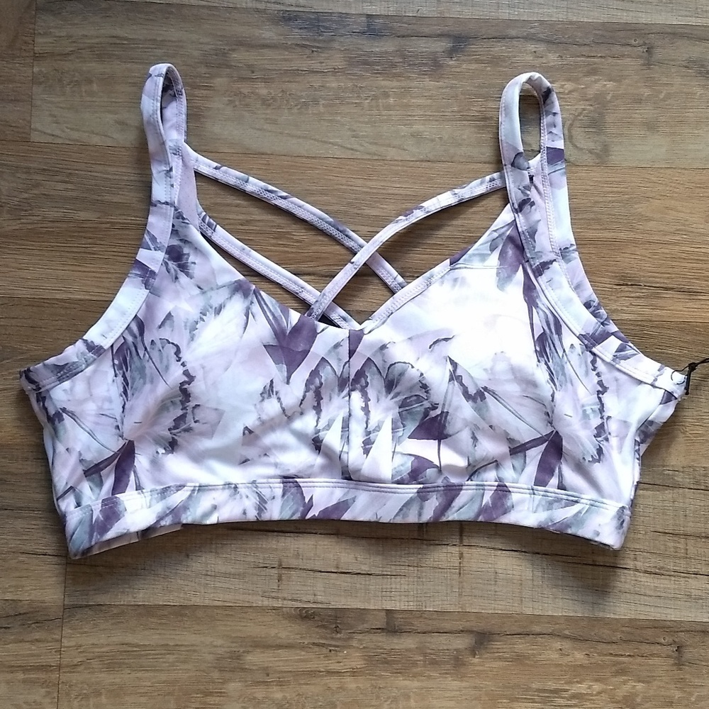 Kyodan Floral Sports Bra Size L NWT